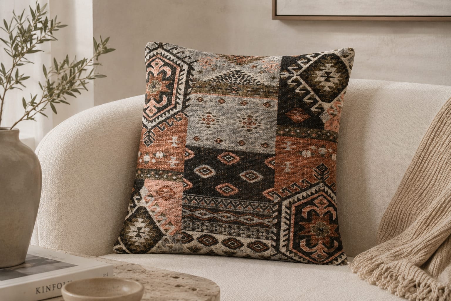 Jaipuri Digital Printed Cotton Cushion Cover
