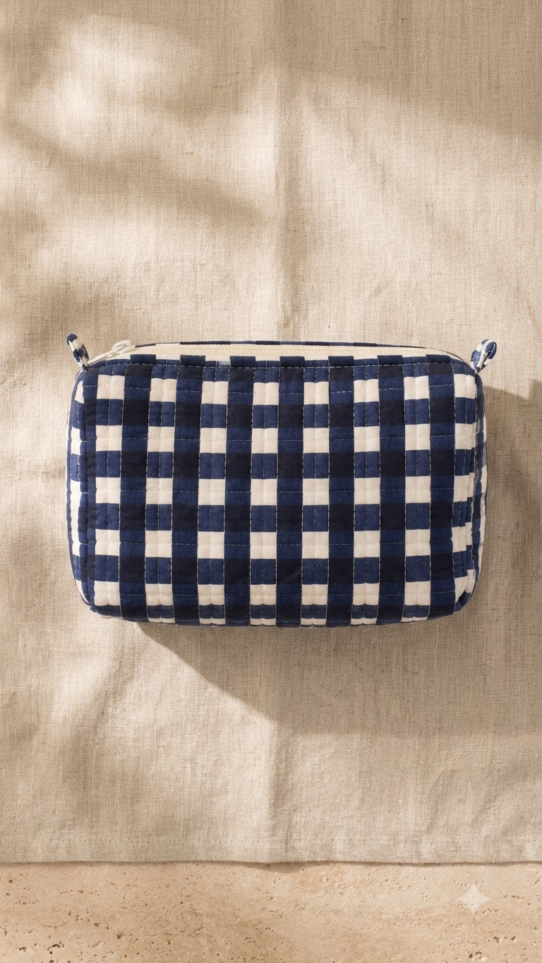 Hand Block Printed Cotton Quilted Pouches view 4