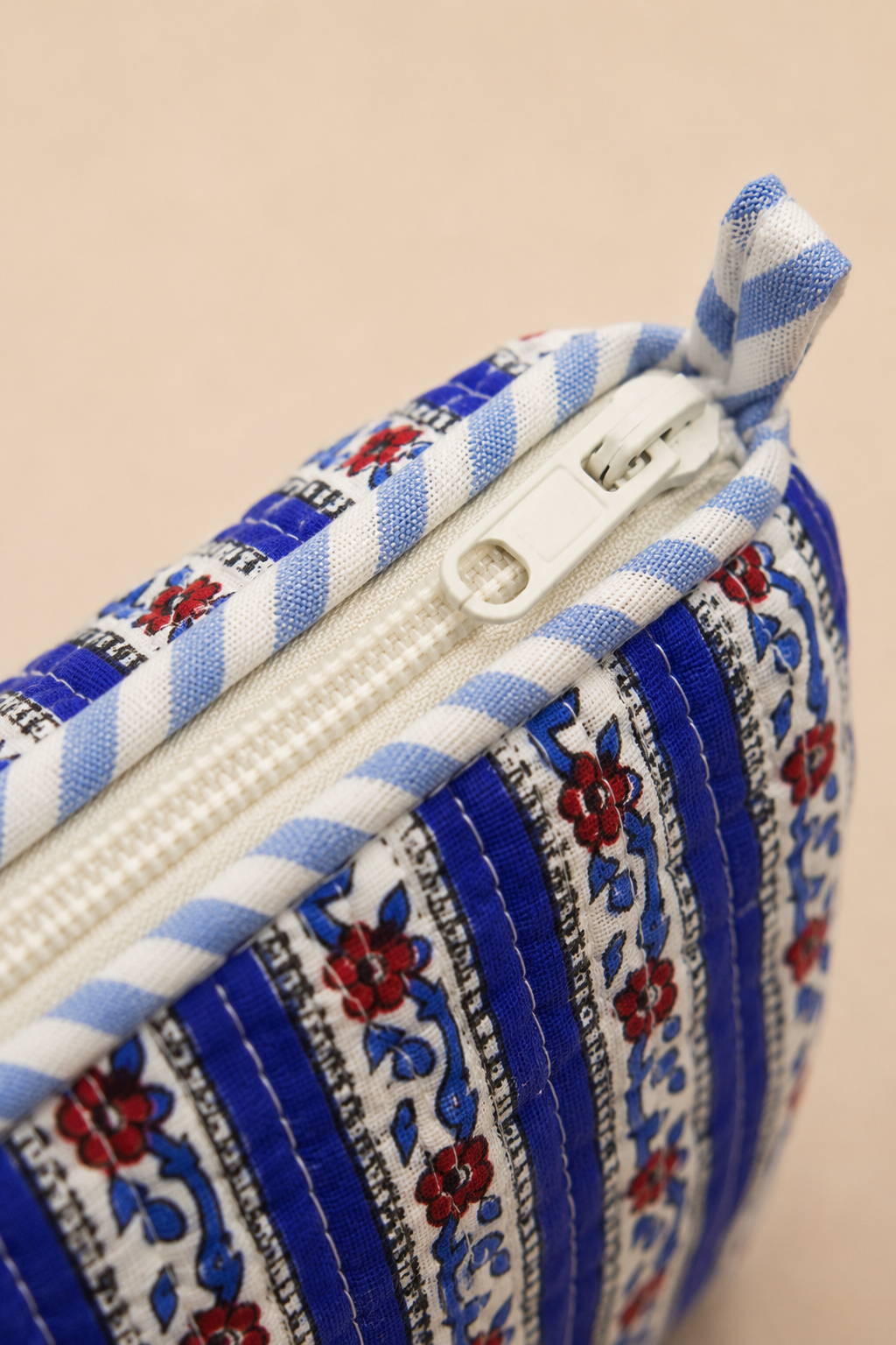 Hand Block Printed Cotton Quilted Pouches view 2