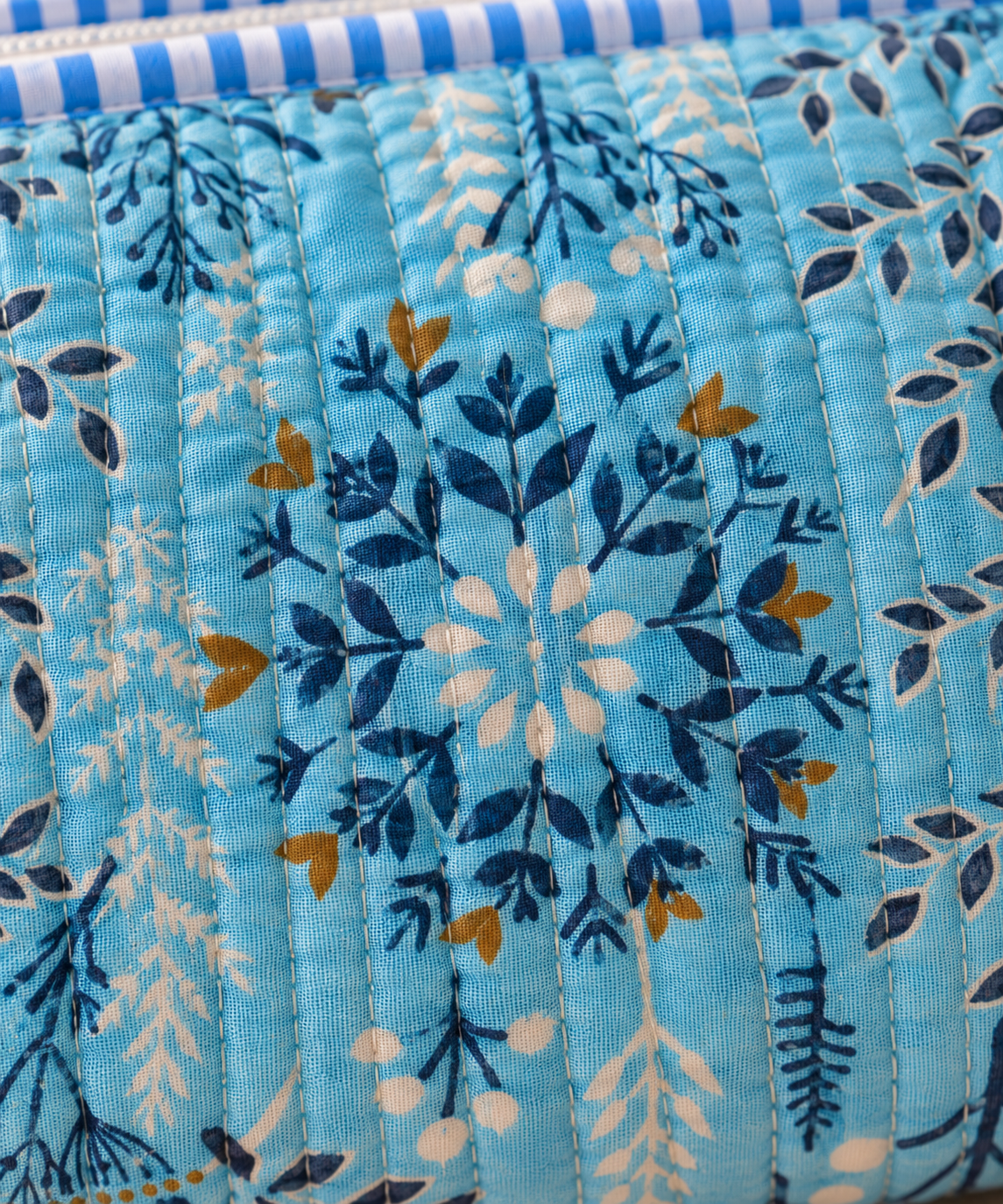 Hand Block Printed Cotton Quilted Pouches