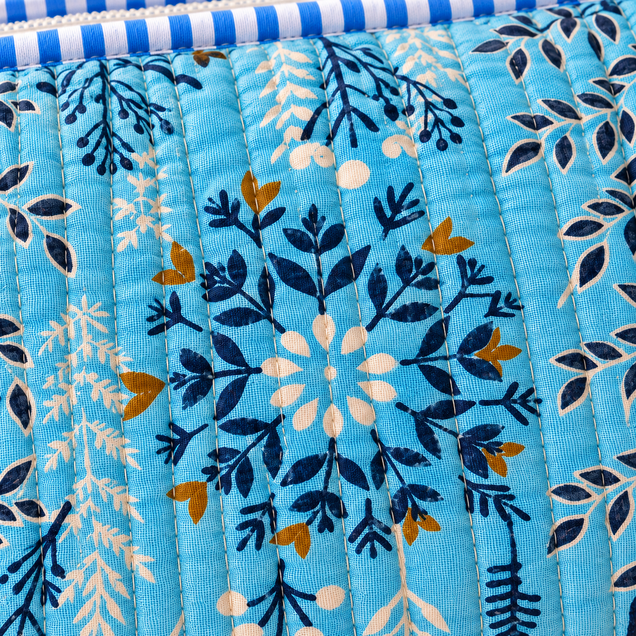 Hand Block Printed Cotton Quilted Pouches view 4