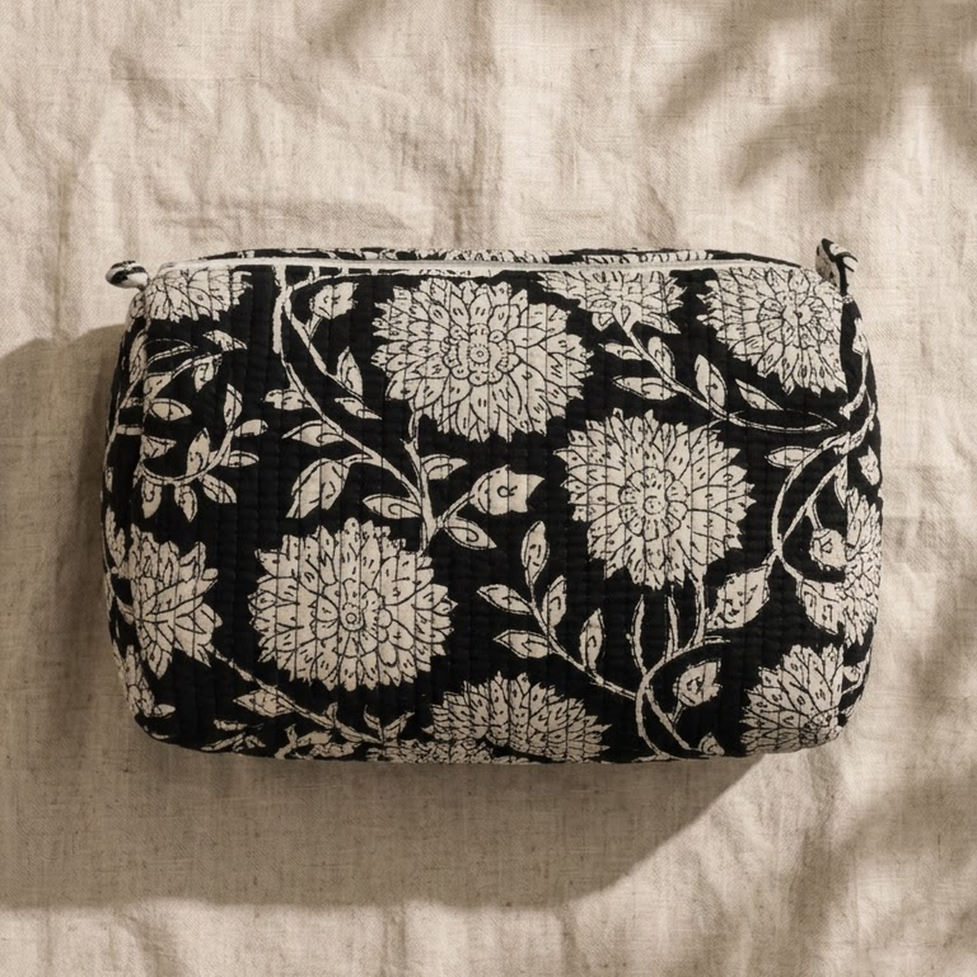 Hand Block Printed Cotton Quilted Pouches view 3