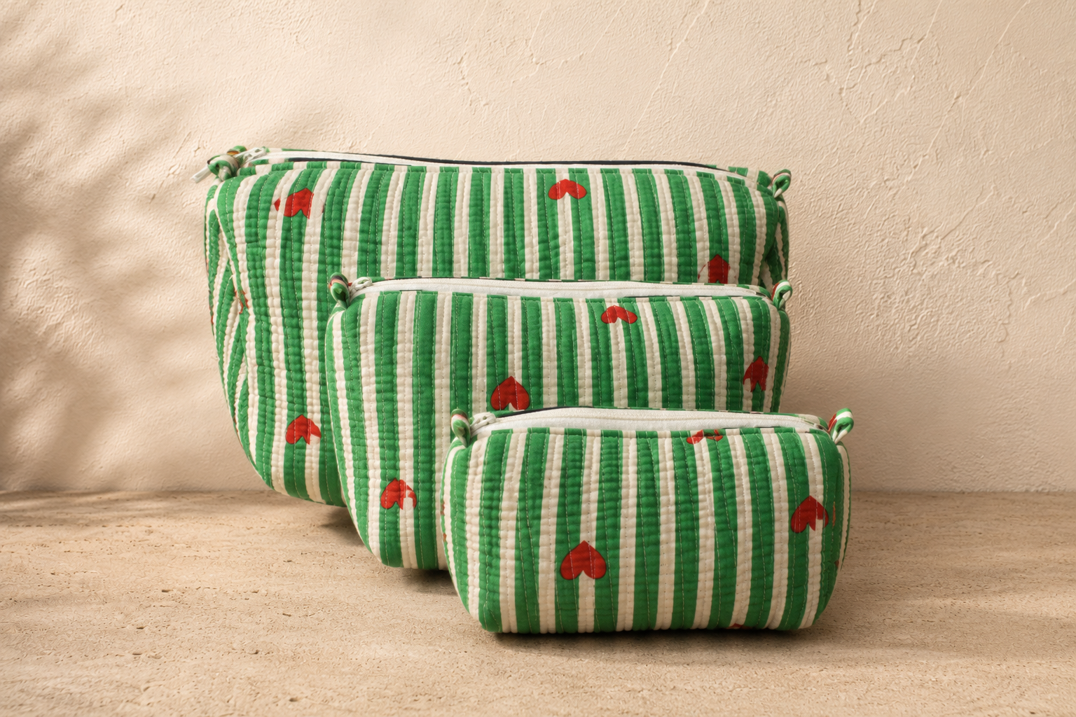 Hand Block Printed Cotton Quilted Pouches