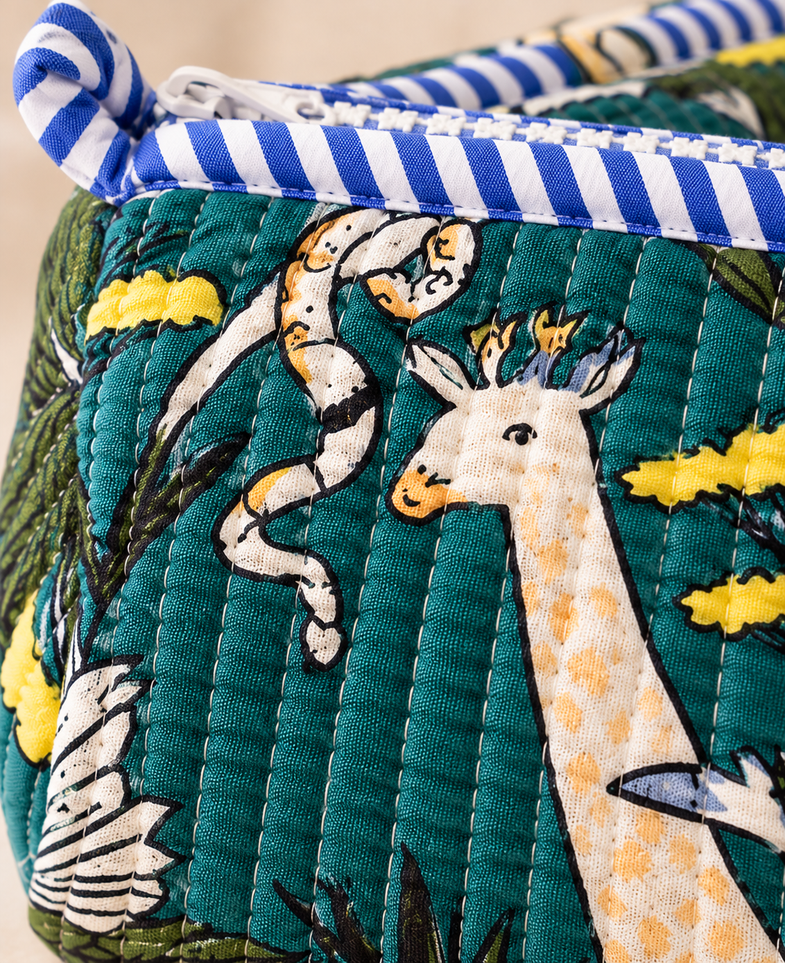 Hand Block Printed Cotton Quilted Pouches view 3