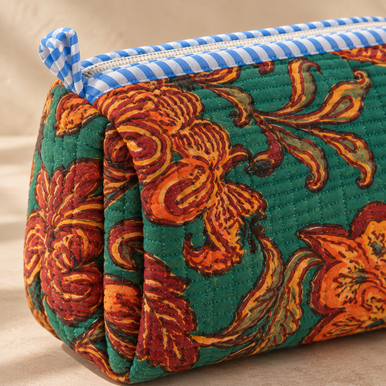 Hand Block Printed Cotton Quilted Pouches view 4