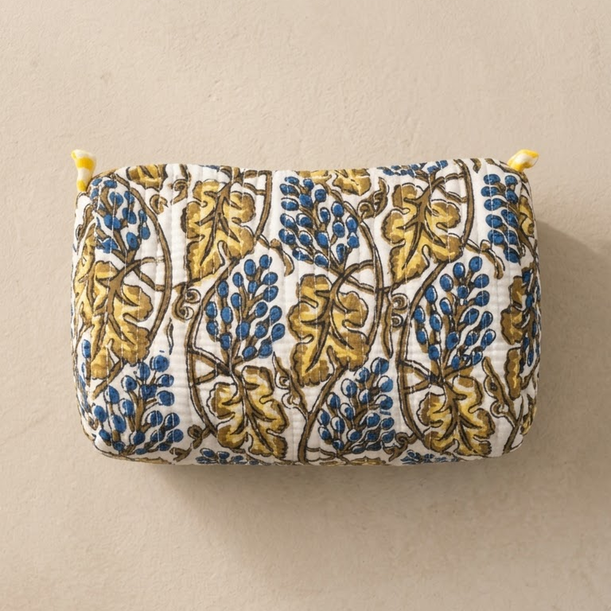 Hand Block Printed Cotton Quilted Pouches view 3