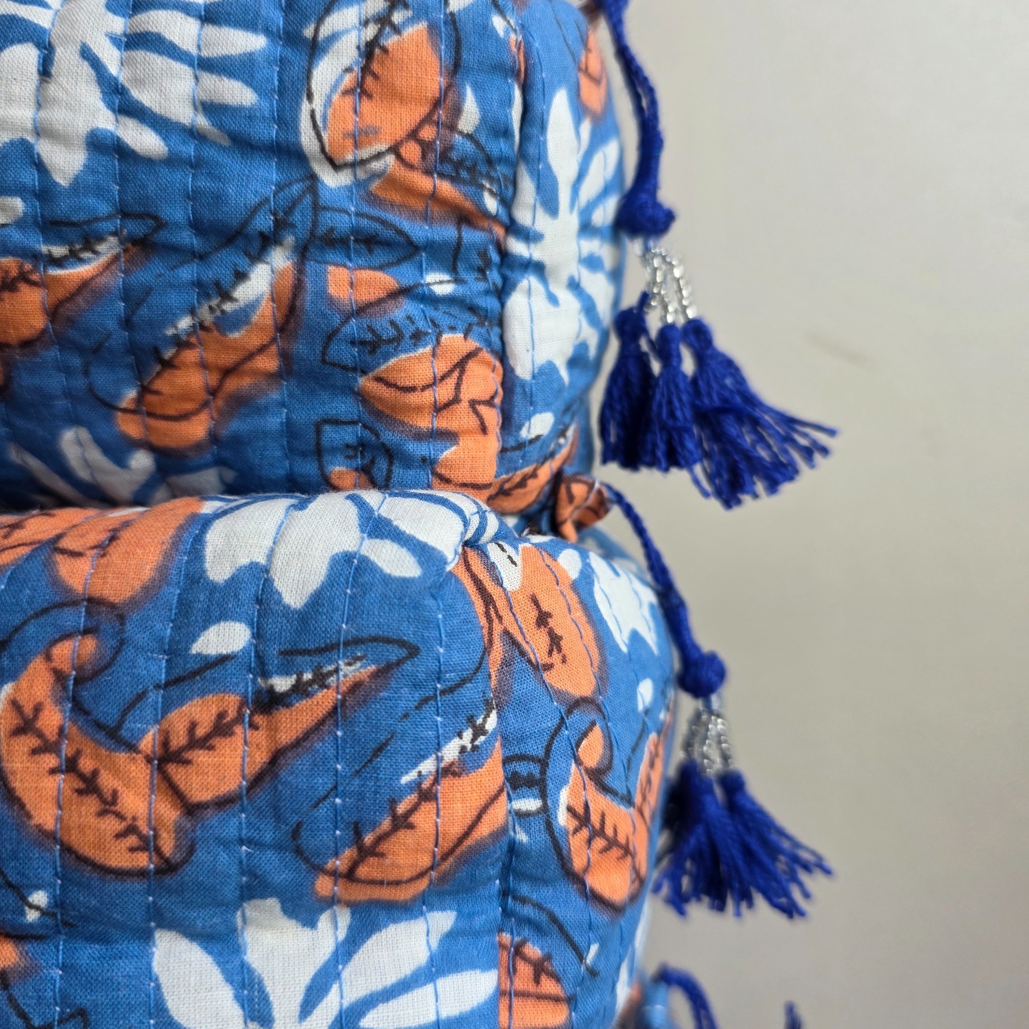 Hand Block Printed Cotton Quilted Pouches view 3
