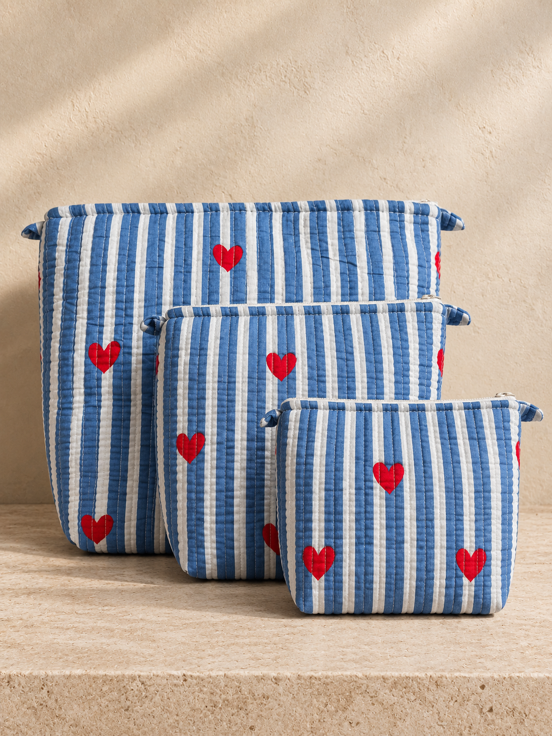 Hand Block Printed Cotton Quilted Pouches
